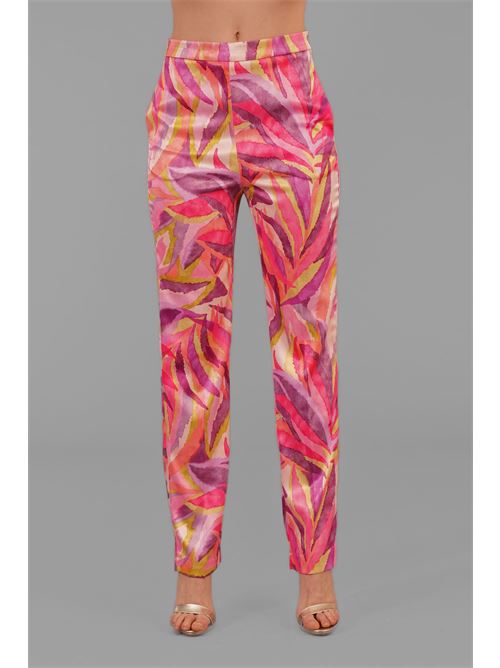 Pantalone in raso fantasia elmas phil | 011056FANTASIA